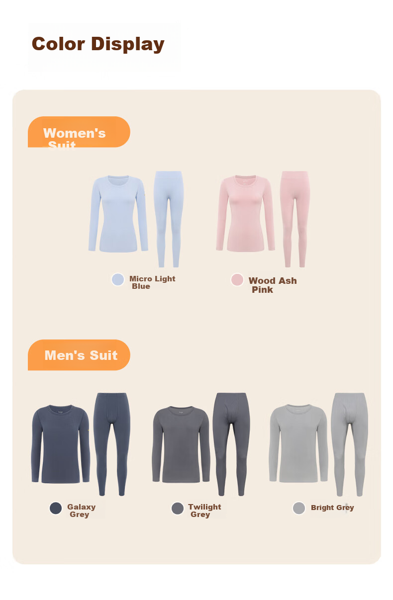 PurCotton Mall Edition Soft Cotton 4.0 Thermal Underwear 7A Antibacterial Anti-Static Lightweight Warm Autumn Top and Bottom for Men and Women 22