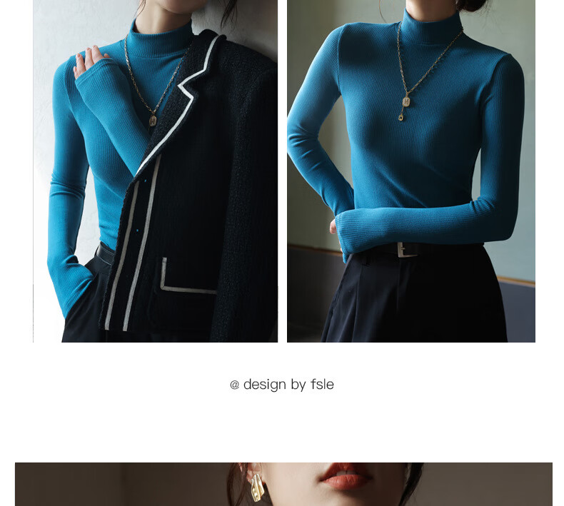 MiiOW Women's Half Turtleneck Fleece-Lined Thickened Base Shirt 2025 New Autumn Winter Warm Inner and Outer Wear Top 21