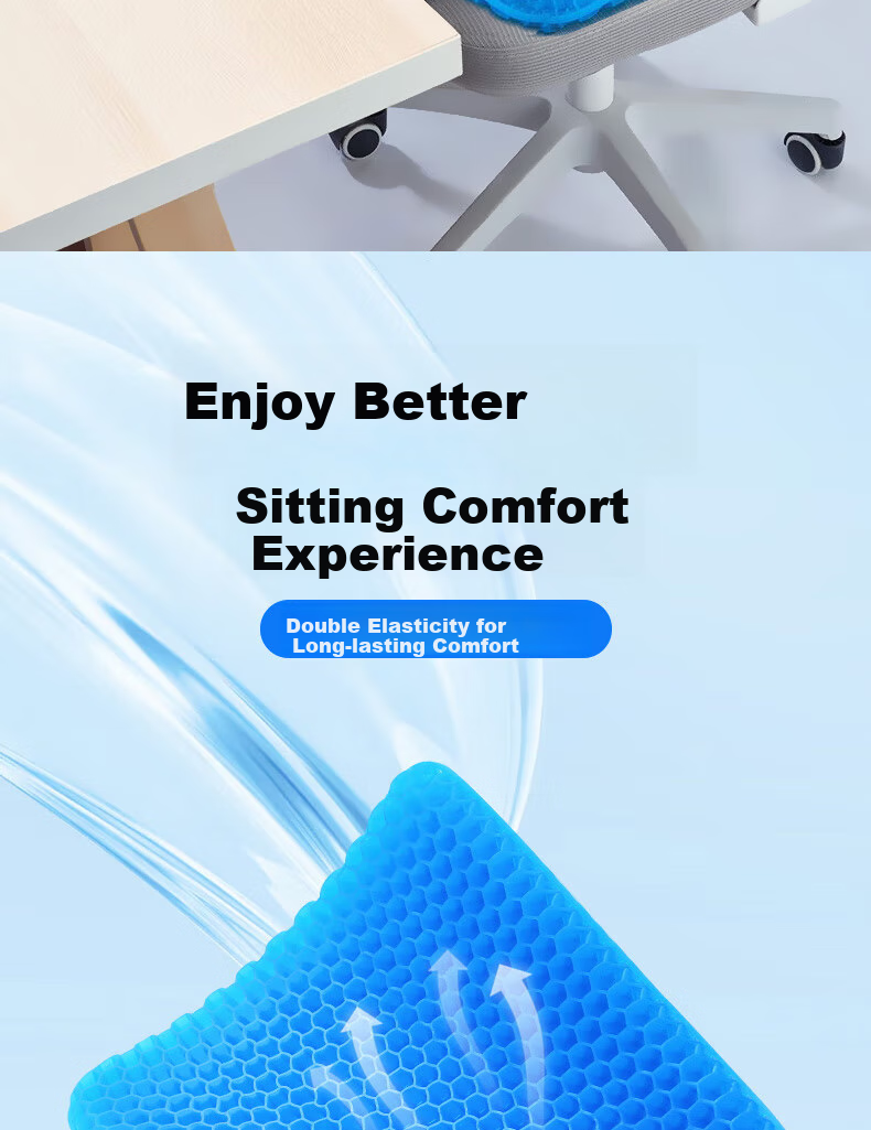 Jiabolan Car Seat Cushion, Honeycomb Elastic Pad, Summer Office Chair Pad, Cooling Mat, Breathable, Suitable for All Seasons, Ice Mat 6