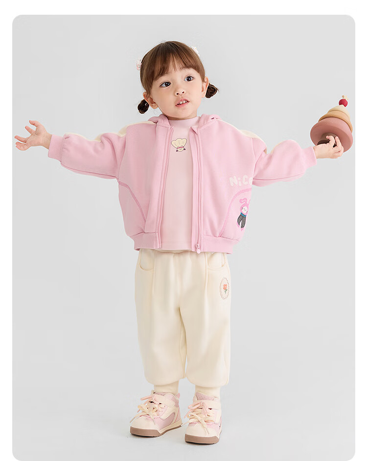BALABALA Kids' Coral Fleece Thickened Warm Coat for Boys and Girls Fall/Winter 2025 18