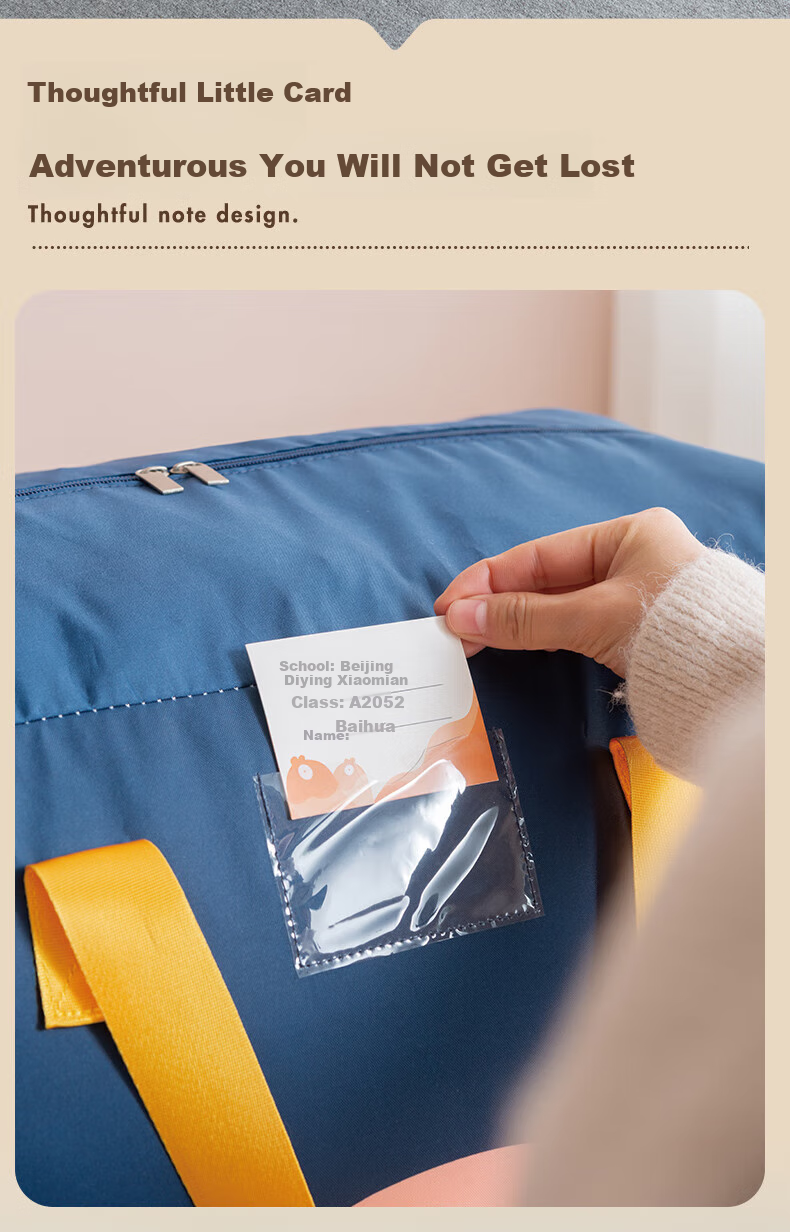 Kelianghuizi Kindergarten Quilt Storage Bag, Student Bedding Cotton Quilt Bag Oxford Cloth Luggage Bag Packing Bag, Orange 54 Liters 12