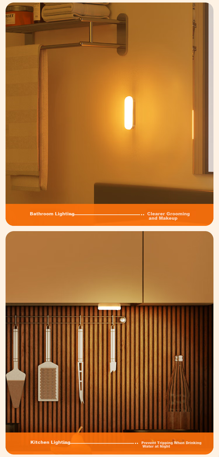 BULL LED Cool Light MC-A003E Bedside Wardrobe Strip Night Light, Sensor Version, 3000K, Length 100mm 7