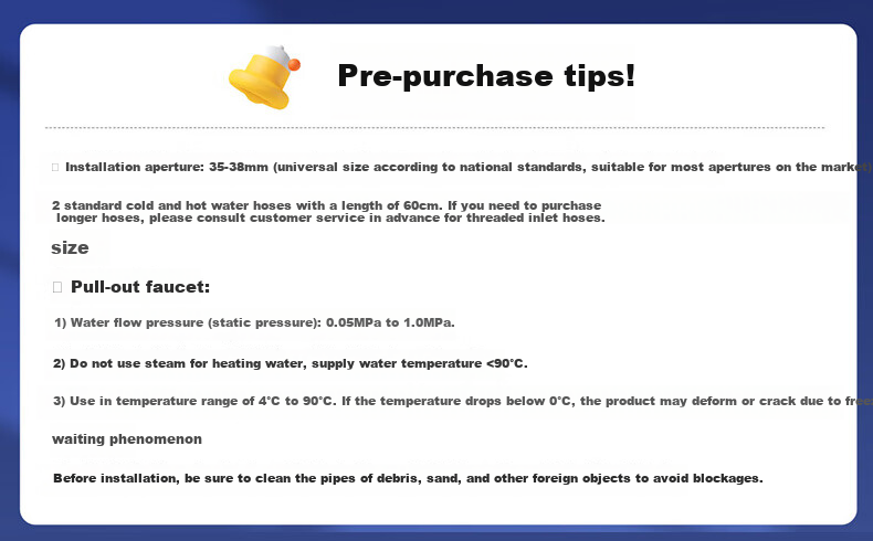JOMOO Universal Water Outlet Basin Faucet, Bathroom Hot And Cold Dual Control Faucet, 32393-506/1B 1