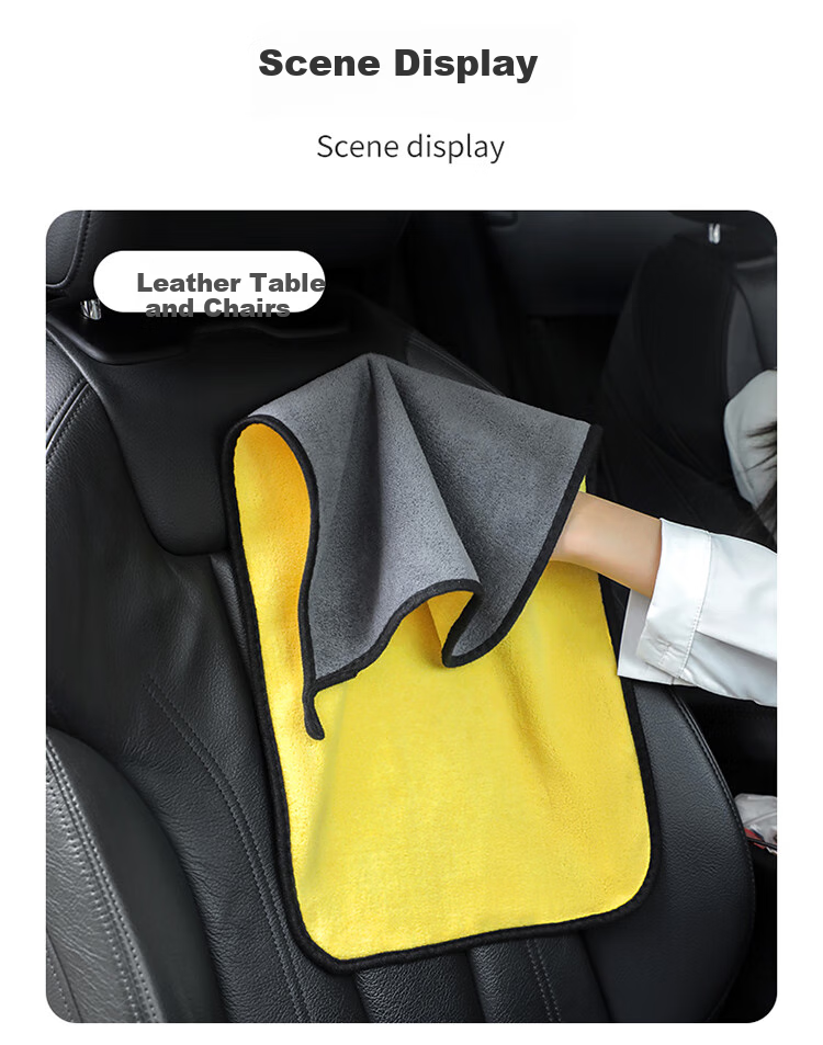 JPLAYER Car Wash Towel Cleaning Cloth Coral Fleece Absorbent Cleaning Household Cleaning Car Wiping Towel 30*60CM 3 Pieces 9