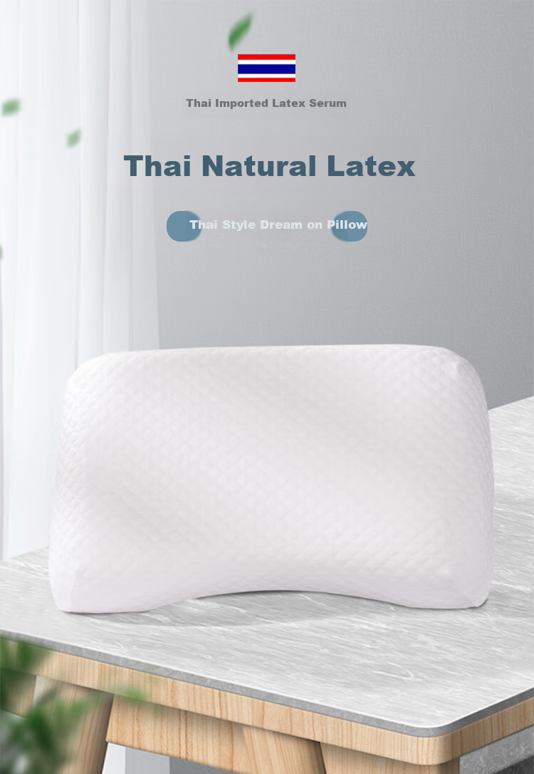 FUANNA 94% Latex Content, Imported Thai Core Latex Pillow for Adults, Cervical Spine Support Pillow, Gift, Single Piece, 58*39cm 1
