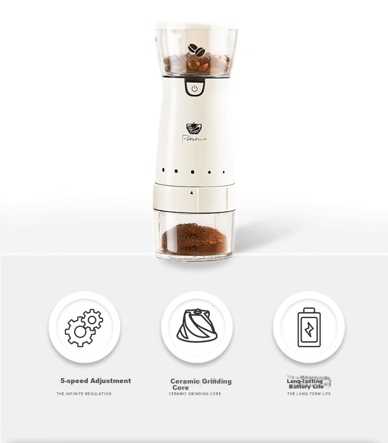 TEOTM Coffee Grinder, Portable Small Home Use Manual Grinder, Automatic Coffee Machine, Electric Bean Grinder 2