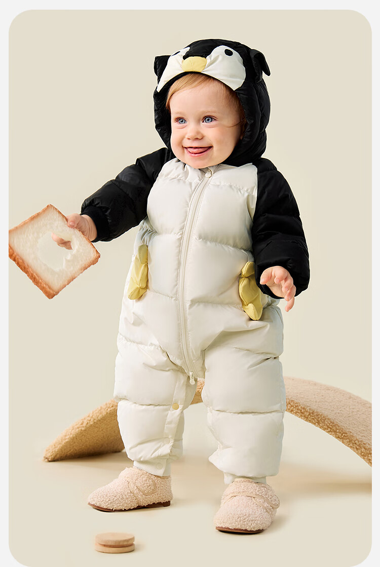 Minibala Bala Waterproof Down Jumpsuit Baby Clothes Bear Romper Boys Girls Thickened Down Onesie 7