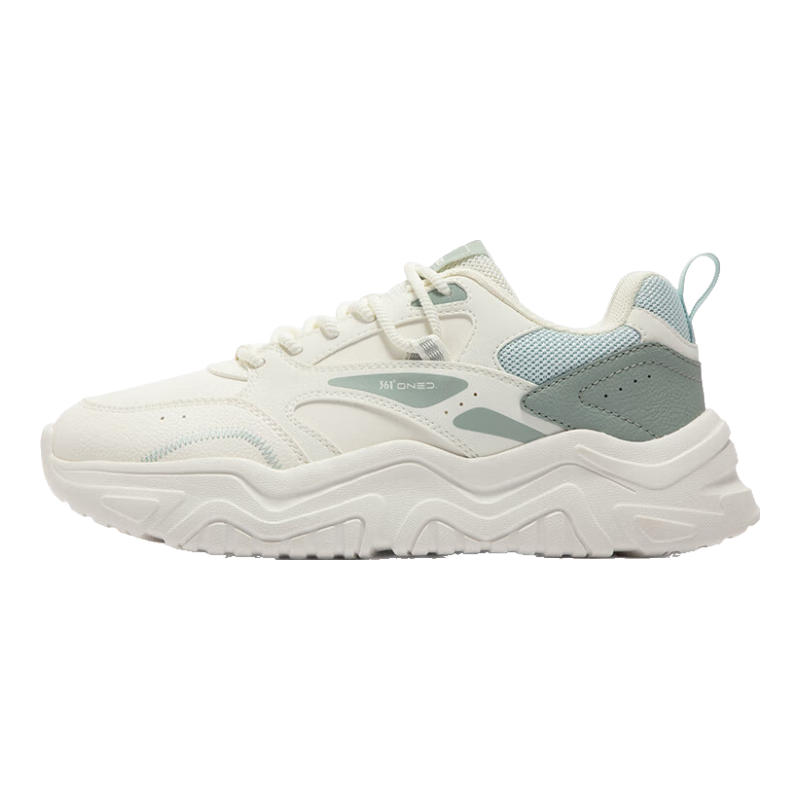 361° Women's Sports Shoes, Autumn Leather Upper, Thick Sole, Height-Increasing, Casual Commuter Dad Sneakers for Women, 682446727-1