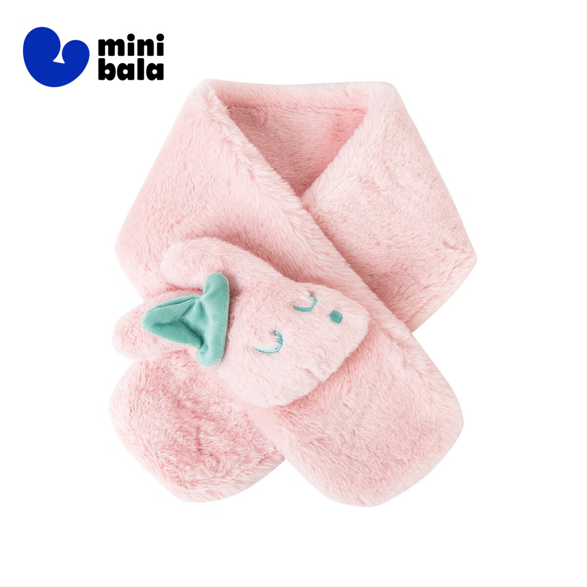 Minibala Winter New Kids Warm Cold-Resistant Plush Cute Baby Outdoor Scarf