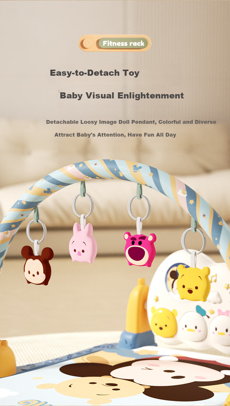 Dishini Baby Toy Gym Gift Box, for 0-1 Year Old Newborns And Infants, Foot Piano, Baby Full Moon Gift, H29 8