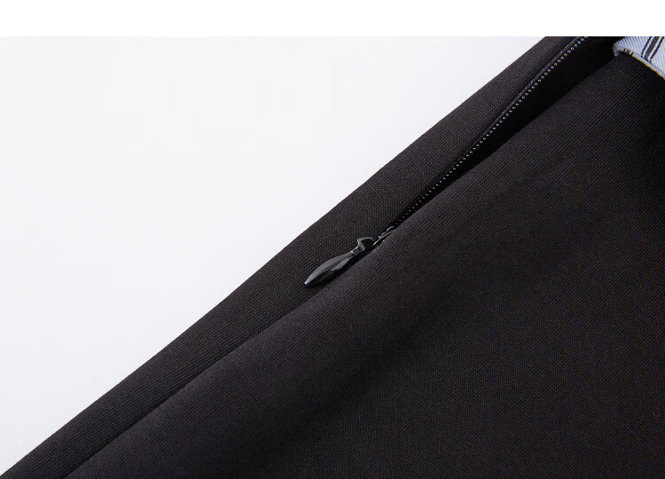 Demana Air Layer Set Spring Autumn Colorblock V-Stripe Collar Sweatshirt Fashionable Overlap Hem Skirt Women's Two-Piece Set 3