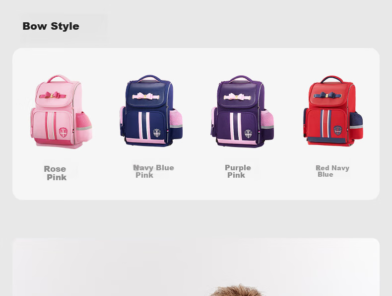 Jianqiaoshu Schoolbag for Primary School Girls, Children Grades 1-4, Spine-Protecting, Load-Reducing, Stylish, Large-Capacity Backpack, Purple-Pink, Small Size 16