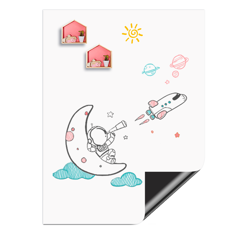 AUCS 80x120cm Soft Whiteboard Wall Sticker Magnetic Writing Board Blackboard Magnetic Wall Sticker Refrigerator Sticker Removable Non-Damaging Wall Home Kids Student Office Meeting Teaching Whiteboard