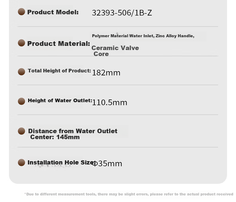 JOMOO Universal Water Outlet Basin Faucet, Bathroom Hot And Cold Dual Control Faucet, 32393-506/1B 24