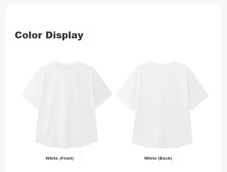 PurCotton 25th Anniversary Women's T-Shirt Cool Water Gloss Cotton Simple Versatile White (Women's) L(165) 14
