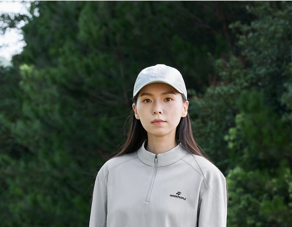 HERDE PEOPLE Muxuangzhe Autumn Half-Open Collar Long Sleeve T-Shirt Unisex Couple 10A Antibacterial Sports Moisture-Wicking Knitwear Moonlight Gray XL 10