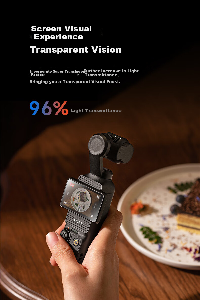 NEEWER Screen Protector for DJI Pocket 4/3, Full Coverage Tempered Glass Film for Action Camera Gimbal, High Definition Anti-Shatter Protective Film, Scratch-Resistant Accessory 3