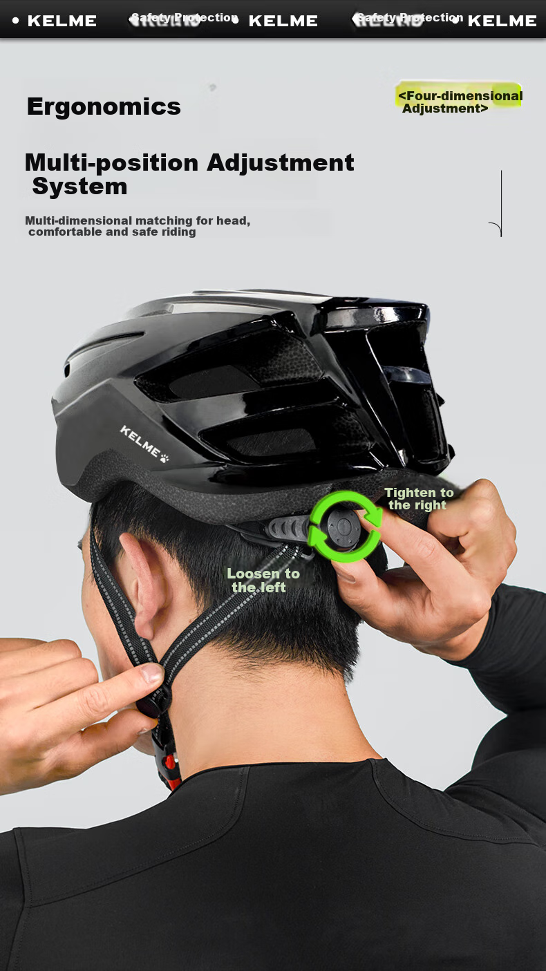 KELME Cycling Helmet, Bicycle National Standard Certified, Mountain And Road Bike Safety Helmet, for Men And Women, Large Head Circumference, One-Piece Molding 6