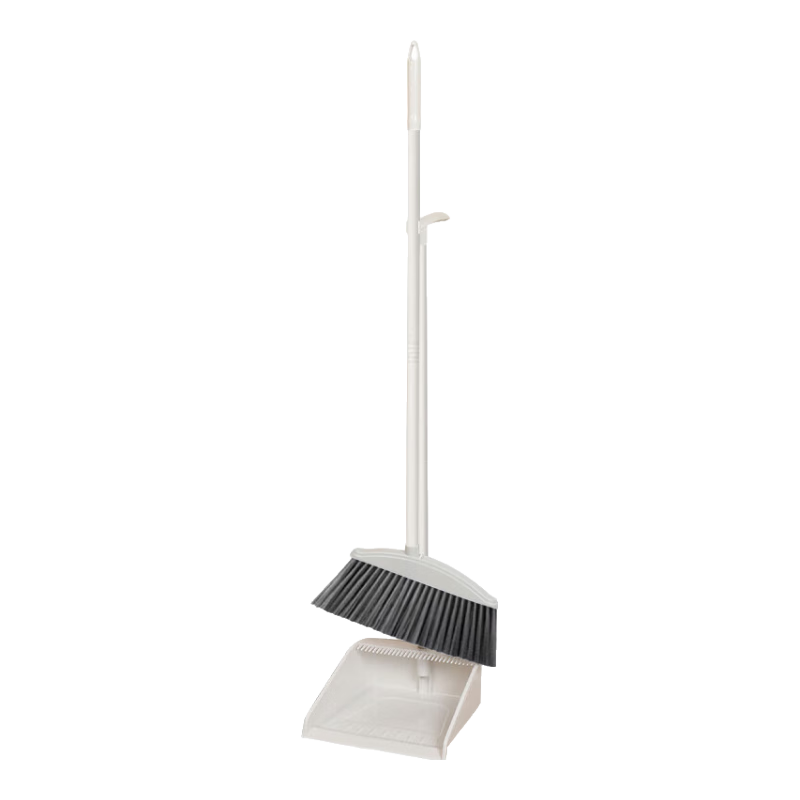 Aoyida Household Broom And Dustpan Set with Long Handle, Non-Stick Hair Broom, No-Bend Soft Bristle Broom