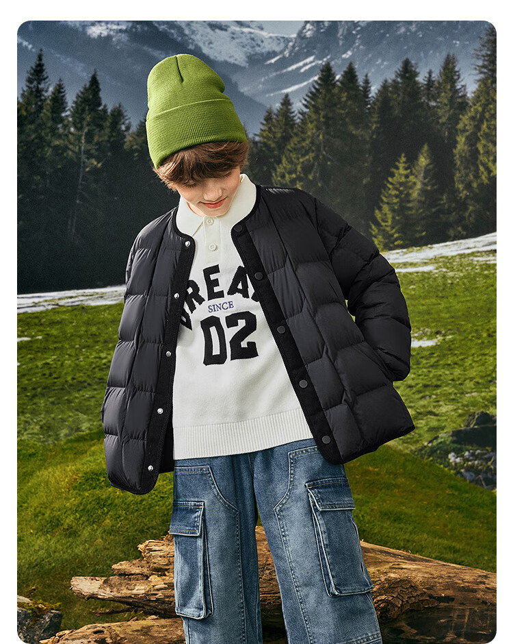 Balabala Kids Lightweight Down Jacket Boys Girls 2025 Parent-Child Winter Coat [Mall Same Style] 202425107204 8