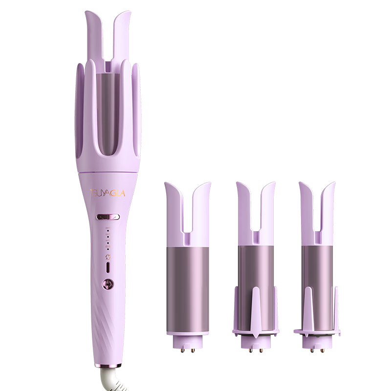 Cuiya 6th Generation 2-in-1 Automatic Curling Iron Dual Mode 32mm & 38mm Curling Wand Birthday Gift for Women T313 Purple
