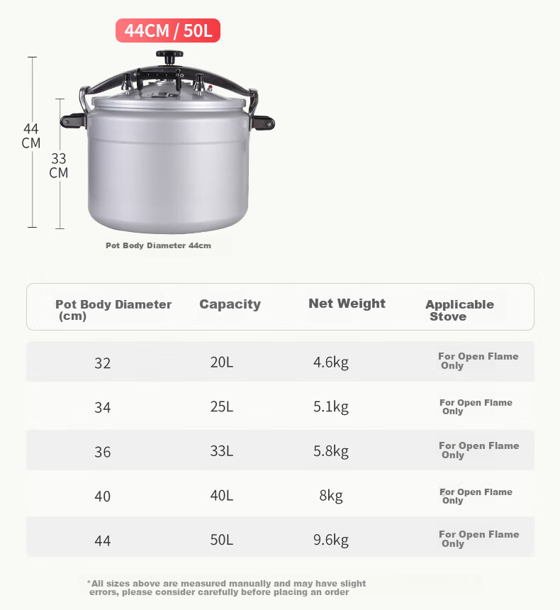 Shuangxi Pressure Cooker, Gas And Open Flame Compatible, Explosion-Proof, Home And Commercial Use, Large Capacity, Double-Handled, 32cm/20L 5