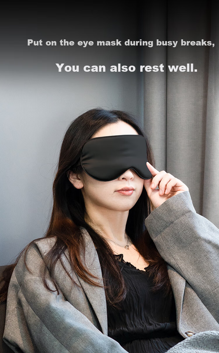 BANANA TRIP Eye Mask for Sleeping, Universal Fit, Skin-Friendly, Breathable, Light-Blocking, Travel, Business Trip Eye Mask, Warm And Cool Double-Sided Nap Eye Mask, Gray 5