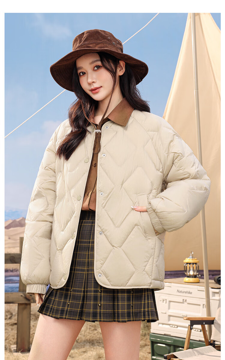 SNOWFLYING 2025 New Fashion Classic Versatile Lightweight Down Inner Shirt Windproof Cuff Warm Women's Short Down Jacket 5