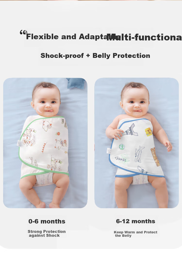 Bledilait Newborn Baby Swaddle, Anti-Startle Pure Cotton Children's Wrap Sleeping Bag, Summer Thin Sleep Aid, Swaddling Cloth, 2 Pieces 5