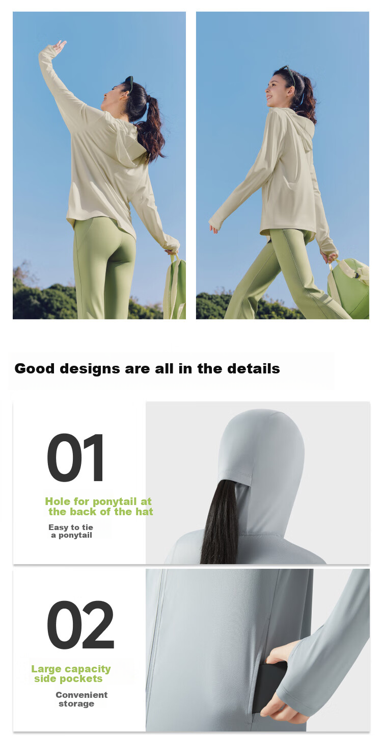 Beneunder Unisex Summer UV Protection Breathable Loose Cooling Sunscreen Jacket AL669 15