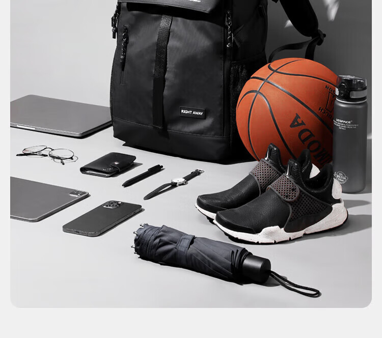 LOHAS Travel Men's Backpack Dual-Shoulder Cycling Business Waterproof Basketball Hiking Large Capacity Commuter Bag 2