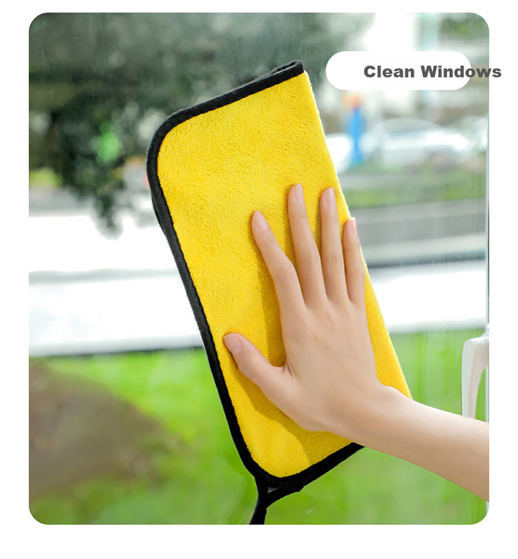 JPLAYER Car Wash Towel Cleaning Cloth Coral Fleece Absorbent Cleaning Household Cleaning Car Wiping Towel 30*60CM 3 Pieces 12
