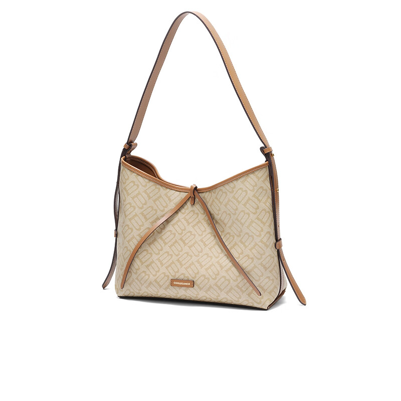 Belle New Year Gift Women's Bag 25 New Retro Seagull Monogram Hobo Tote Bag X7326DX5 Apricot