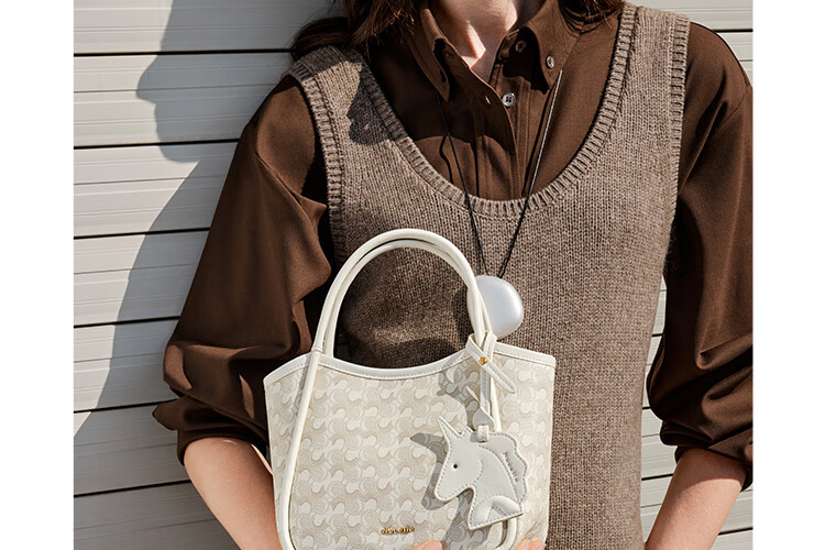 NUCELLE Wave Pattern Basket Water Bucket Bag 2026 Women's Handheld Commuter Luxury Shoulder Crossbody Bag Birthday Gift for Girls 16