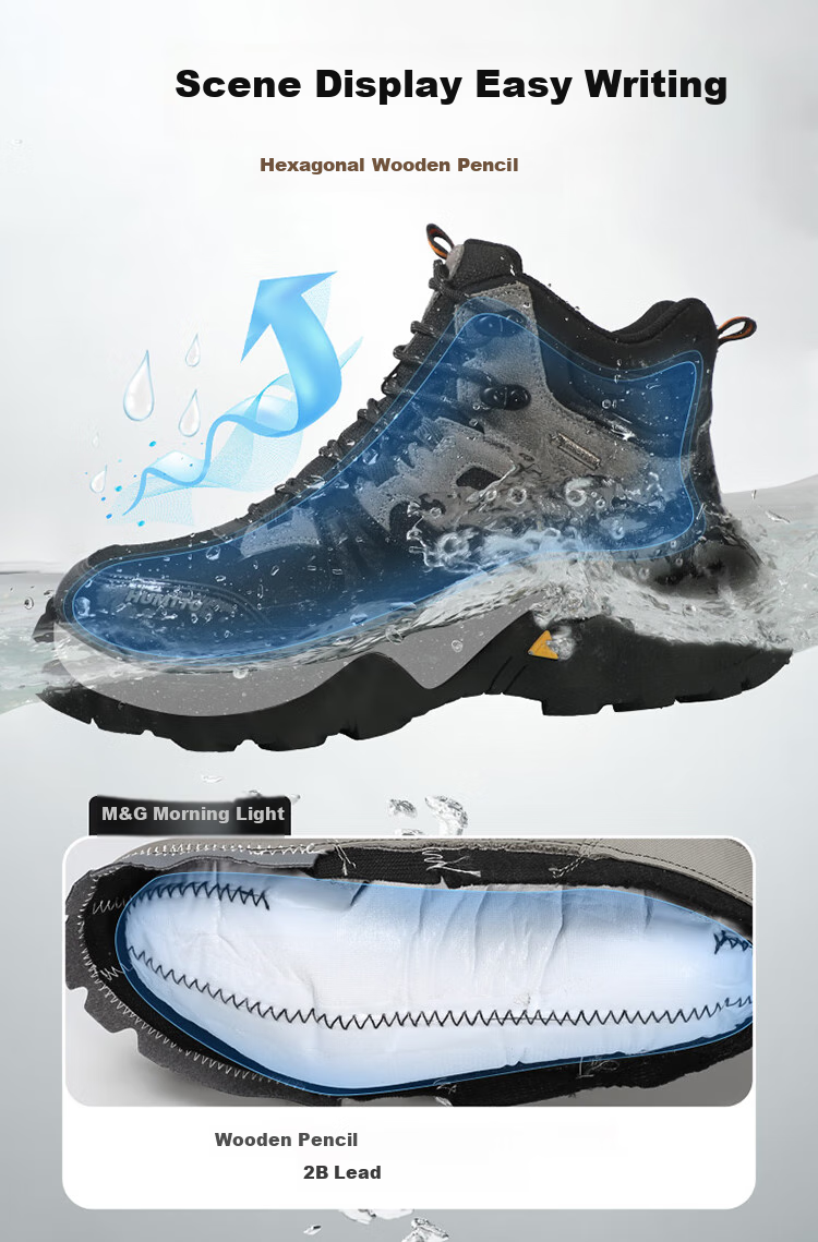 HUMTTO High-Top Waterproof Hiking Boots for Women, Non-Slip Shock-Absorbing Outdoor Trail Walking Climbing Shoes, Black, Size 36 3