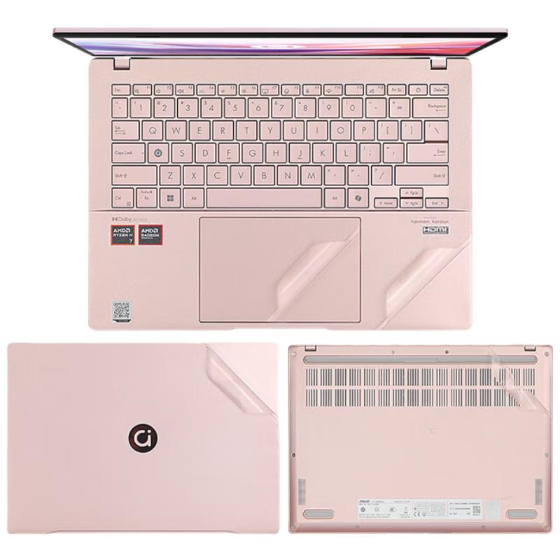 Jiasu Compatible with ASUS ADOOL14 2024 Model Outer Shell Film (ADOL14V) 14-inch Laptop Body Protective Sticker Matte Transparent Full Coverage Easy-to-Apply Anti-scratch Wear-resistant