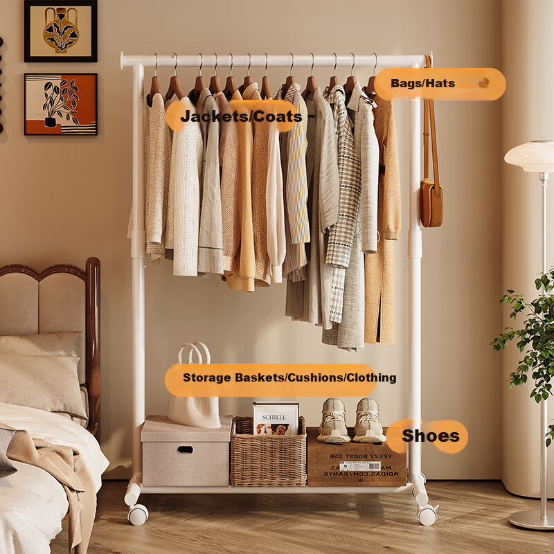 Yicainianhua Foldable Clothes Drying Rack, No Installation Required, Floor-Standing Clothes Hanger for Bedroom, Balcony Clothesline, Quilt And Garment Drying Stand 2215