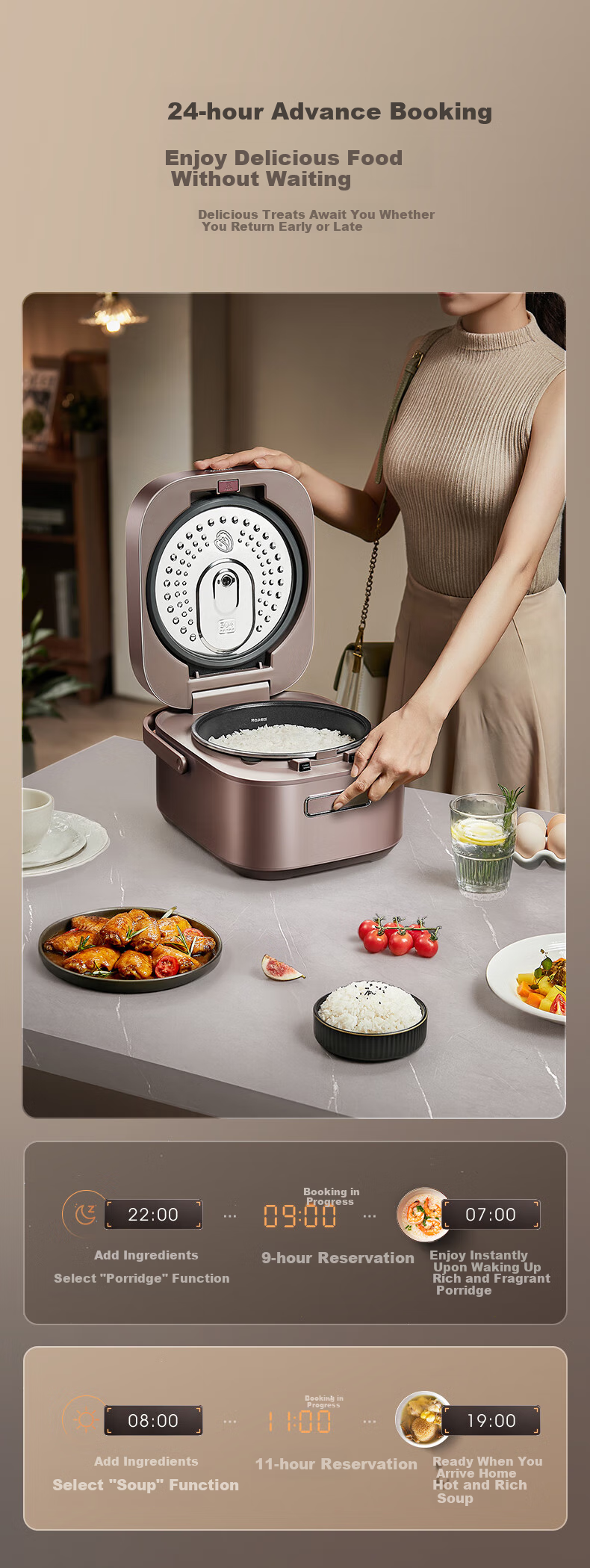 Midea Petal Rice Cooker for Home Use, 5L, Chiyang Charcoal Fire, Three-Dimensional IH Heating, Thickened, Antibacterial, Long-Lasting Charcoal, Titanium Gold Pot, One Pot Two Rices, Rice Cooker MB-CFB5089H 20