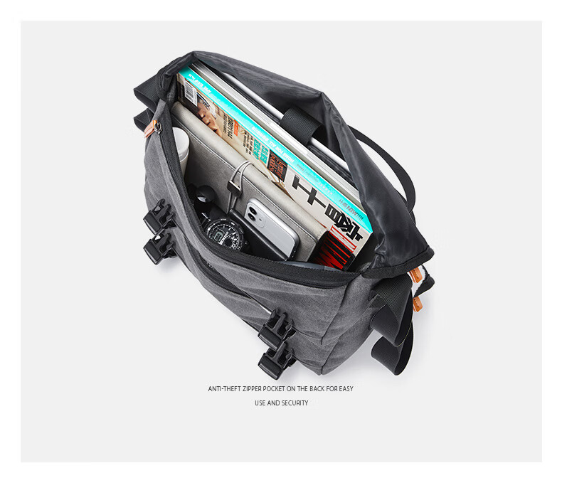 BOSTANTEN Shoulder Bag for Men, Trendy College Student Small Backpack, Large Capacity Messenger Bag, Men's Crossbody Bag, Phone Pouch 2
