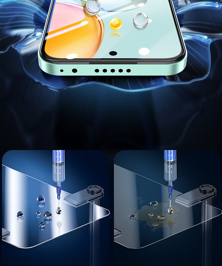ESCASE [Two-Pack] Tempered Glass Screen Protector for Honor Play 10C, HD Clear Film for Play10C Phone, Shatterproof Full Screen, Highly Transparent, Fingerprint-Resistant, Wear-Resistant, Scratch-Resistant, No White Edges 3