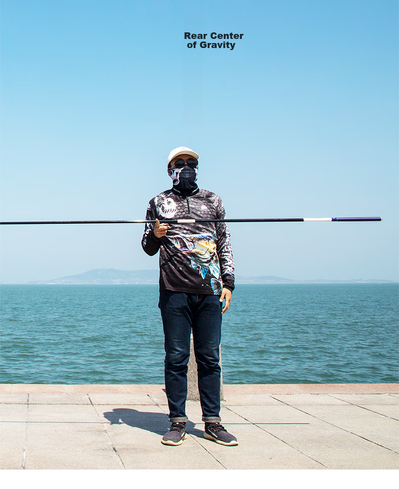 GW Fishing Rod Jian Shou Lian Second Generation Strong And Durable, 28 Sections, 5.7 Meters, All-Purpose Big Fish Rod, Ultra-Light And Ultra-Hard, High Carbon Rod for Platform Fishing 18