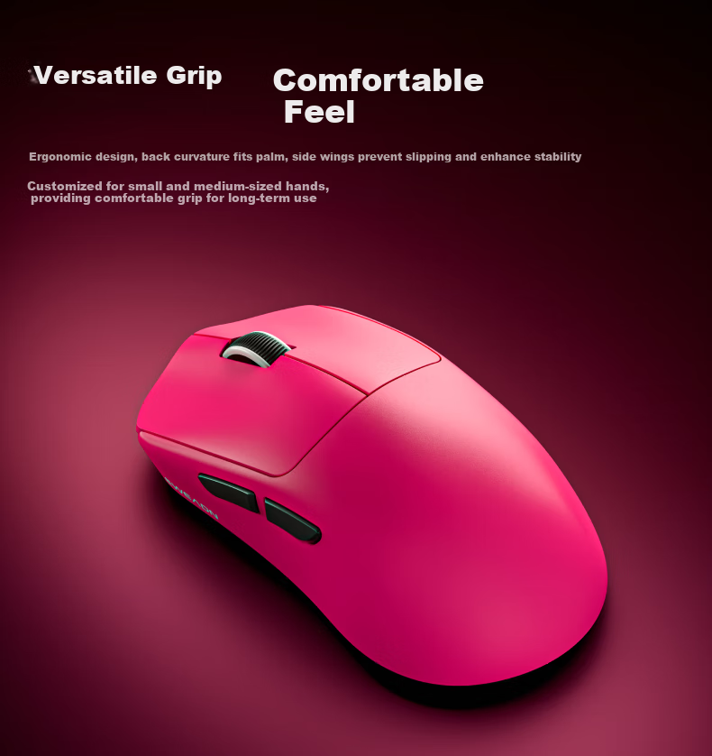 EWEADN X23Pro Wireless Mouse Bluetooth Office Tri-Mode Gaming Lightweight PAW3311 Laptop Small Hand Universal Peripheral Sakura Pink 2