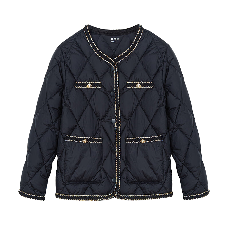 Follow Me Girls Lightweight Down Jacket Winter Fleece Lined Warm Little Girl Short Coat Black 140