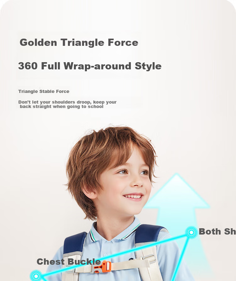 COOLBABY Schoolbag for Primary School Students with Cloud-Like Spine Protection And Weight Reduction for Grades 3-6, Stylish Lightweight Backpack for Boys And Girls 5