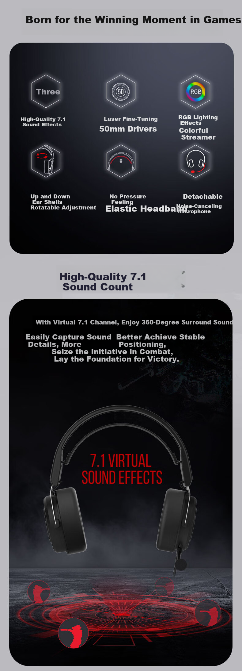 A4TECH Wild Tribe M595 Wired Gaming Headset Over-Ear Blood Hand Phantom CS PUBG Essential Delta Action Valorant Lightweight Gaming Headset Mechanical Dog 2