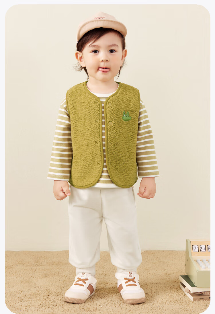 Minibala Unisex Lamb Plush Thickened Fleece Jacket 2025 Fall 17