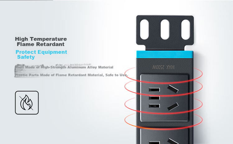 BULL PDU Desktop Gaming Cabinet Power Strip/Extension Cord/Surge Protector, 8 Outlets with Master Switch, 3-Meter Standard Size, New And Old National Standards Mixed Delivery 1080/108E 8