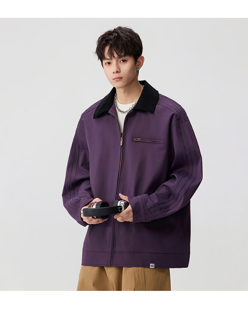 MARK FAIRWHALE Japanese Retro Workwear Jacket Men 2025 Autumn New American Style Lapel Coat Men's Apricot L 14