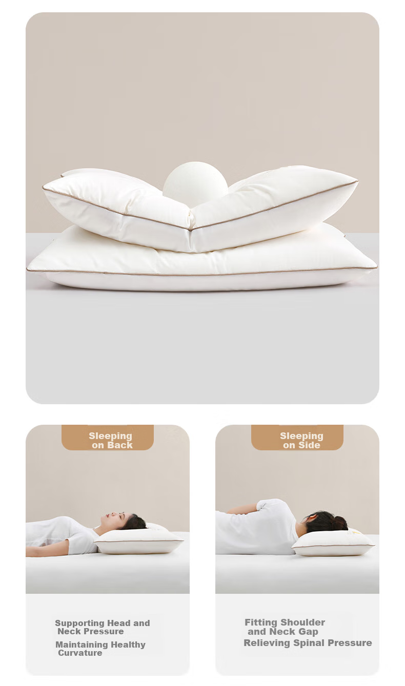 LUOLAI Home Textiles Pillow Core, 100% Cotton Washable Class A Antibacterial Soybean Pillow Core Cervical Pillow, Pack of Two 11