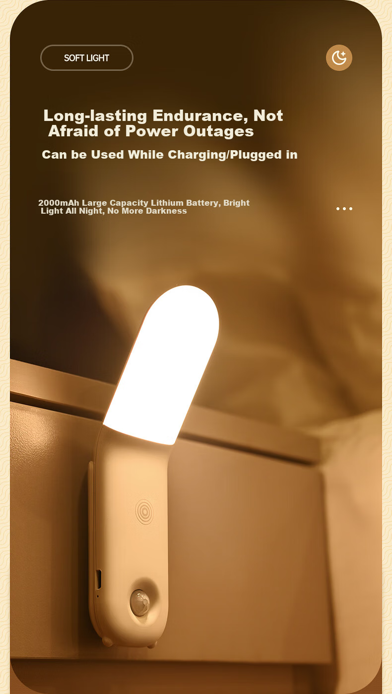Kufire Bedside Lamp, Reading Night Light, College Dorm Desk Lamp, Bedside Lamp, Rechargeable, Eye Protection, Magnetic Suction, Long Battery Life 6